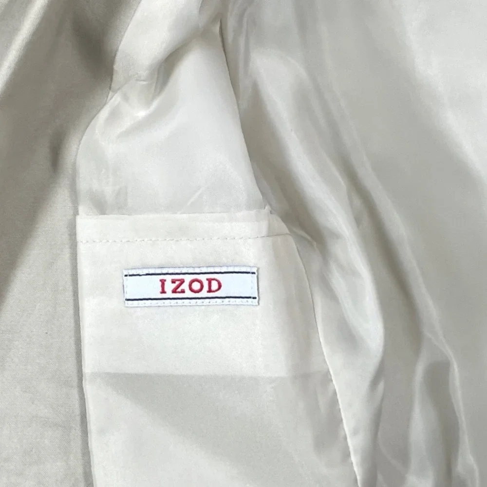 IZOD‎ Boys Lt Stone Cotton Linen Blend Blazer Sport Coat Size 8 Regular^Read